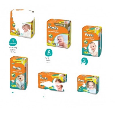 High Quality PERLA Jumbo. Mega Baby Diapers