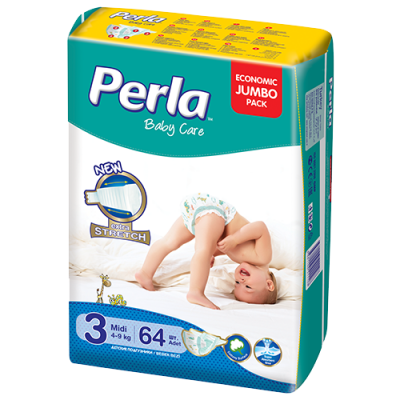 No.3 Midi High Quality PERLA Baby Diapers